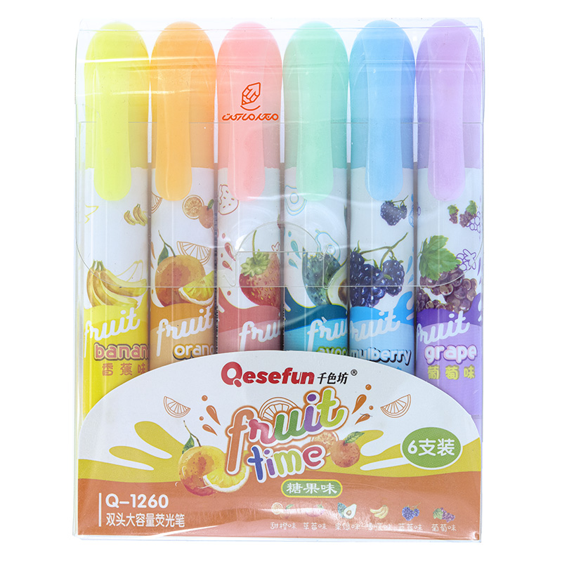 ماژیک علامت گذار عطری فانتزی 1260 بسته 6 عددی QESEFUN