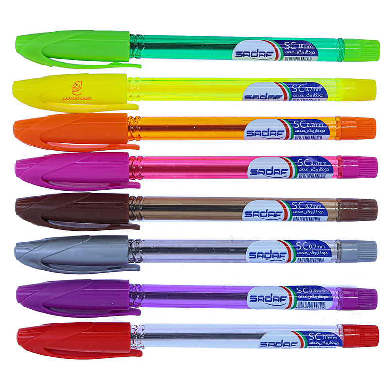 خودکار رنگی بسته 8 عددی صدف (4)