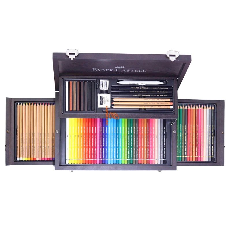ست هنری و گرافیکی 125 تکه جعبه چوبی فابر کاستل FABERCASTELL (9)