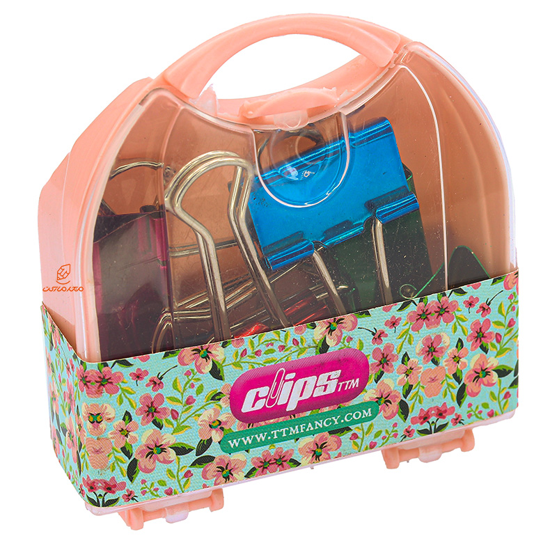 گیره (کلیپس) دوبل متالایز mm25 بسته 7 عددی