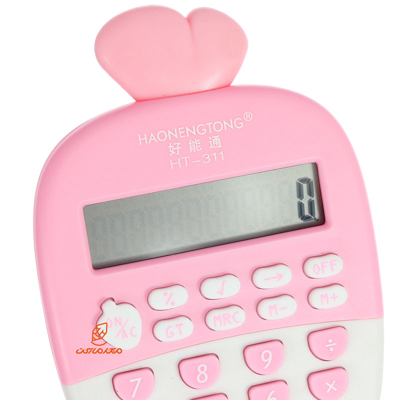 ماشین حساب فانتزی 12 رقمی 7836 طرح هویج صورتی BITOON (5)