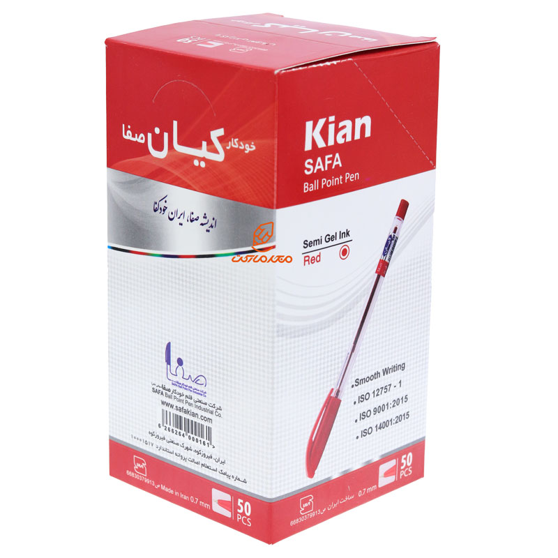 خودکار قرمز 0.7 بسته 50 عددی صفا کیان (1)