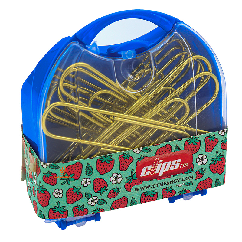 گیره کاغذ (کلیپس) فلزی طلایی mm78 بسته 15 عددی