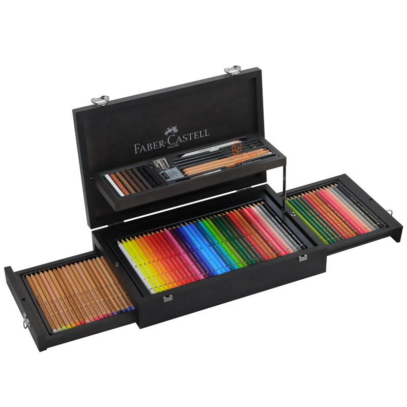 ست هنری و گرافیکی 125 تکه جعبه چوبی فابر کاستل FABERCASTELL (11)