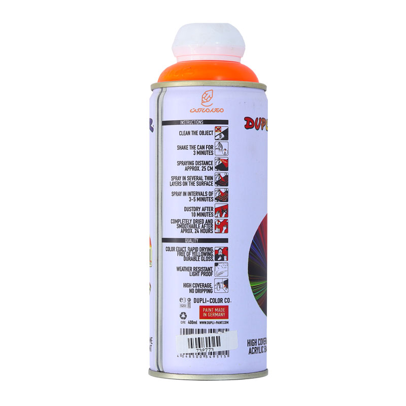 اسپری رنگ نارنجی فلورسنت (ORANGE FLUORESCENT) دوپلی کالر (3)