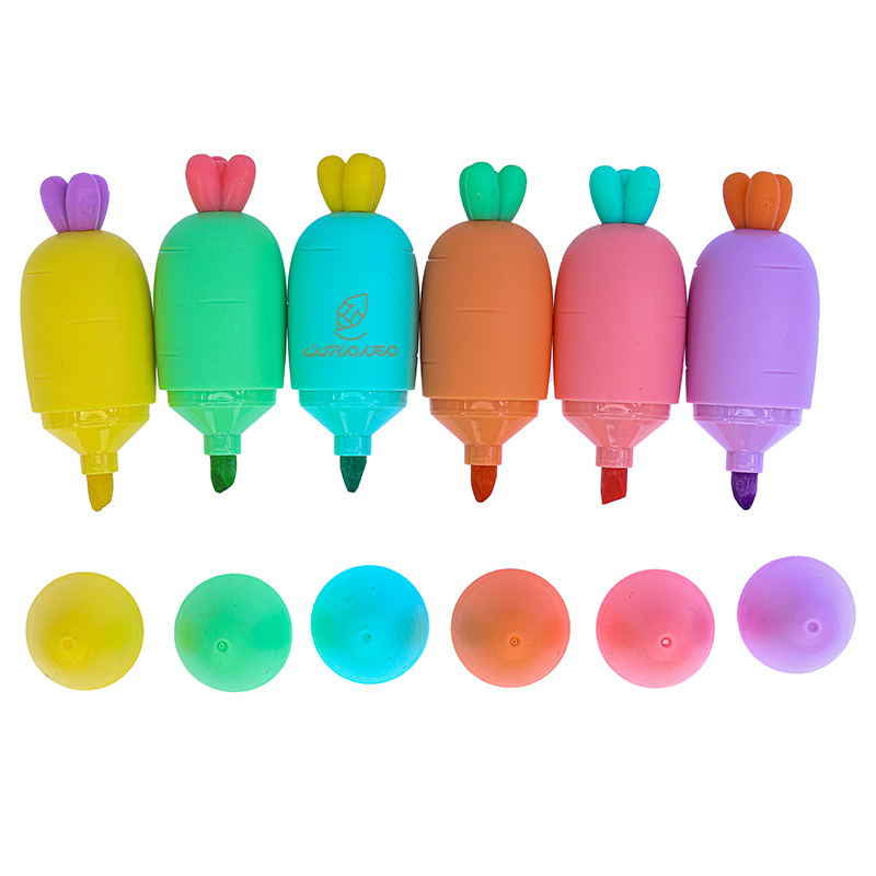 ماژیک علامت گذار فانتزی 6 رنگی کد 809 طرح هویج MAO (4)