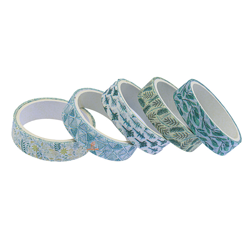 چسب نواری طرحدار HZ-01 طرح درخت و برگ واشی