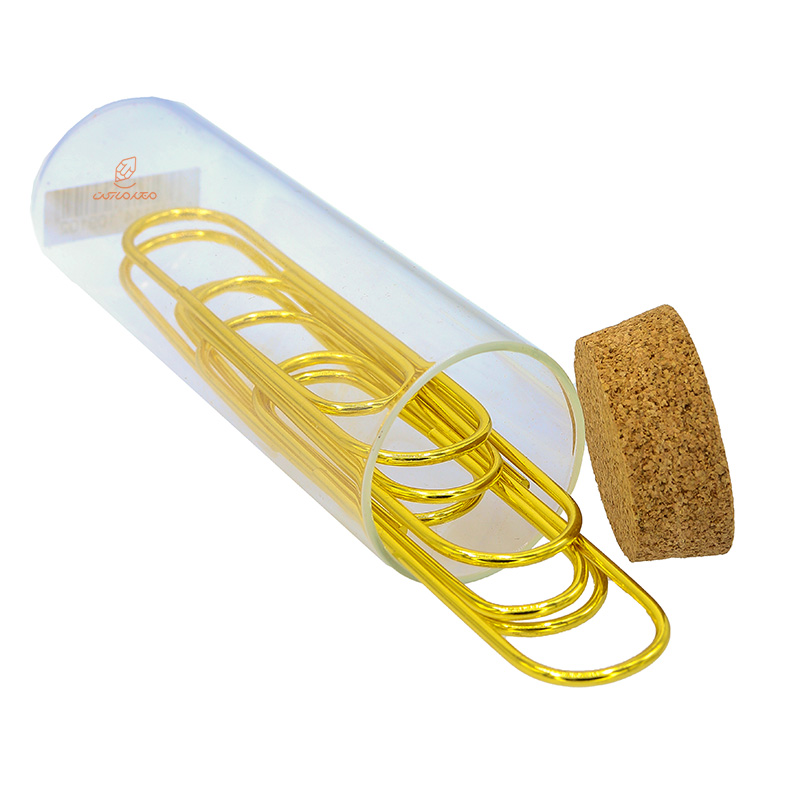 گیره بزرگ کاغذ (کلیپس) طلایی بسته 5 عددی (3)