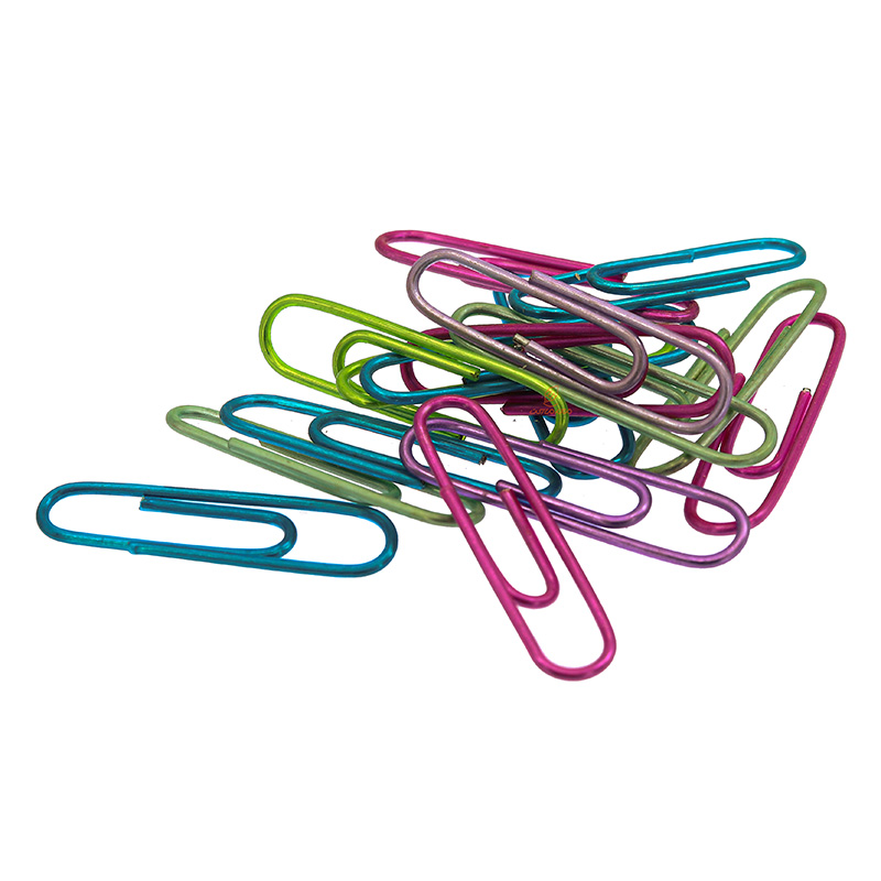 گیره کاغذ (کلیپس) فلزی رنگی mm32 بسته 60 عددی (1)