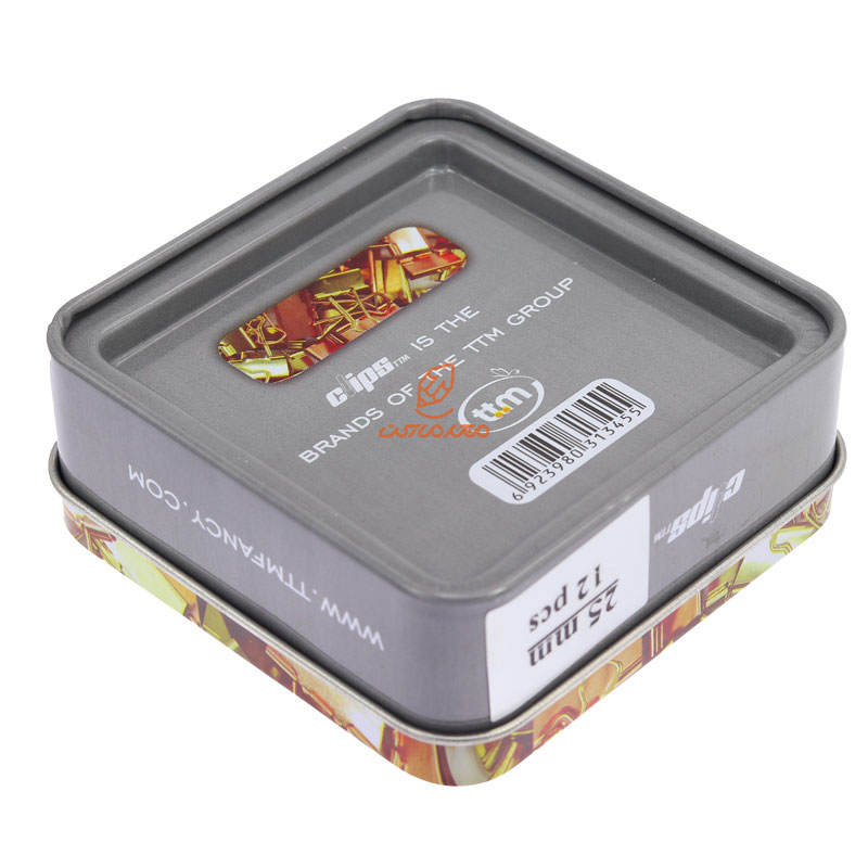 گیره دوبل 25mm طلاییمسی جعبه فلزی clips (3)