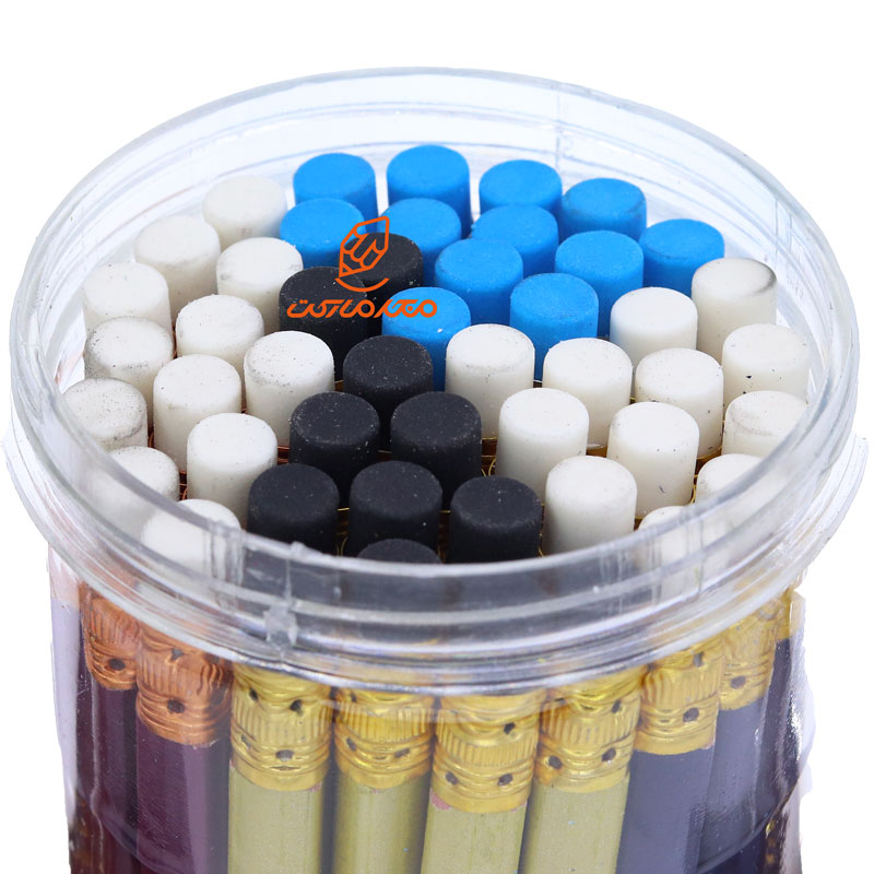 مداد مشکی 3 گوش طرح نقطه طلایی ام کیو (3)