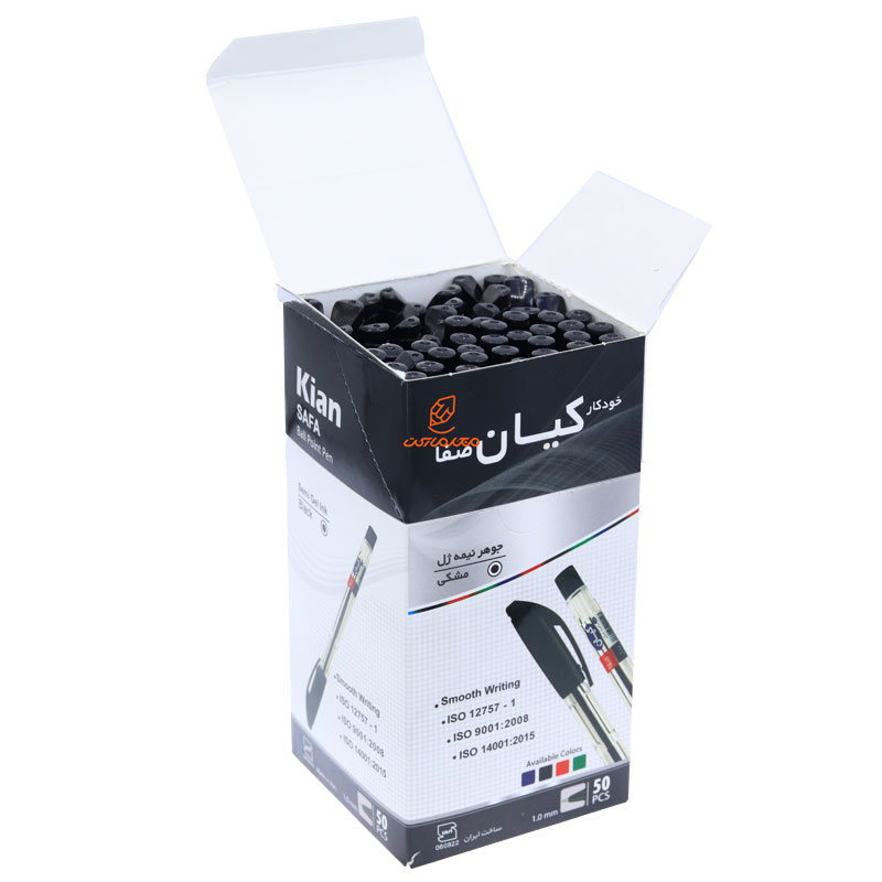 خودکار مشکی 1.0 بسته 50 عددی صفا کیان (3)