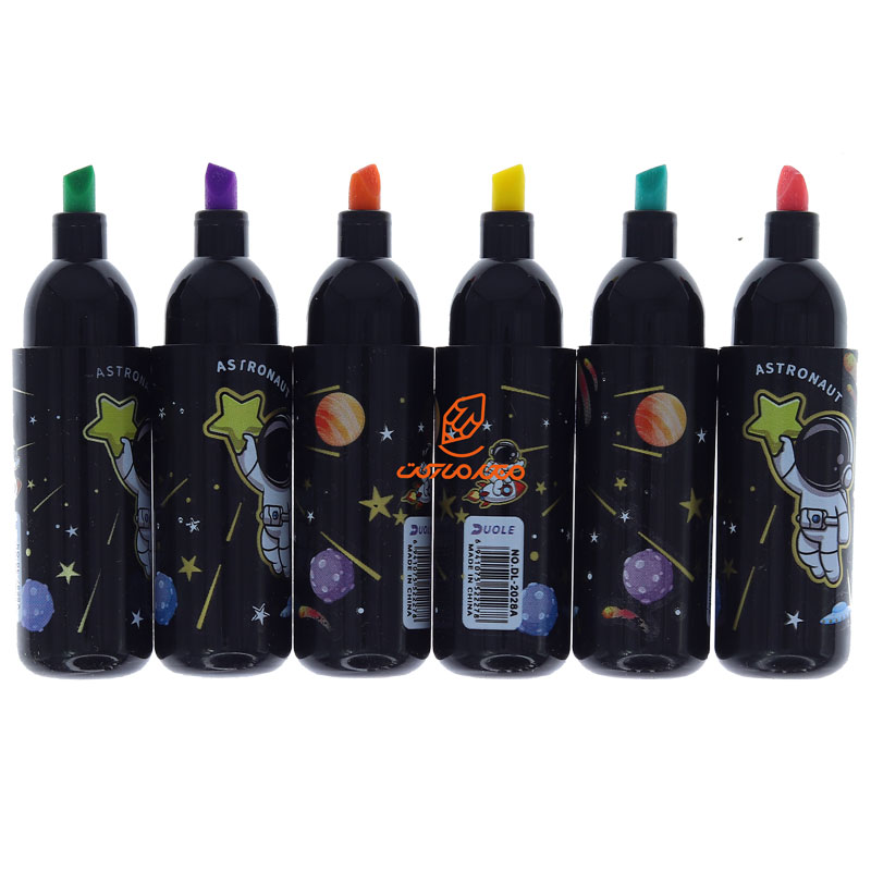 ماژیک علامت گذار فانتزی 6 رنگ کیفی 2528 طرح کهکشان UOLE (5)