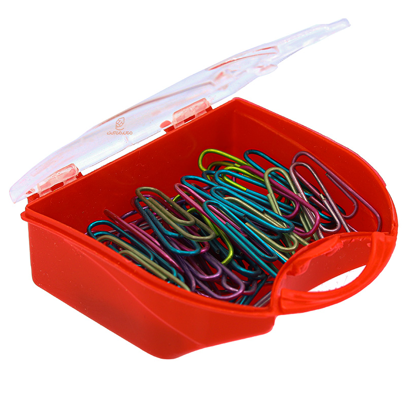 گیره کاغذ (کلیپس) فلزی رنگی mm32 بسته 60 عددی (3)