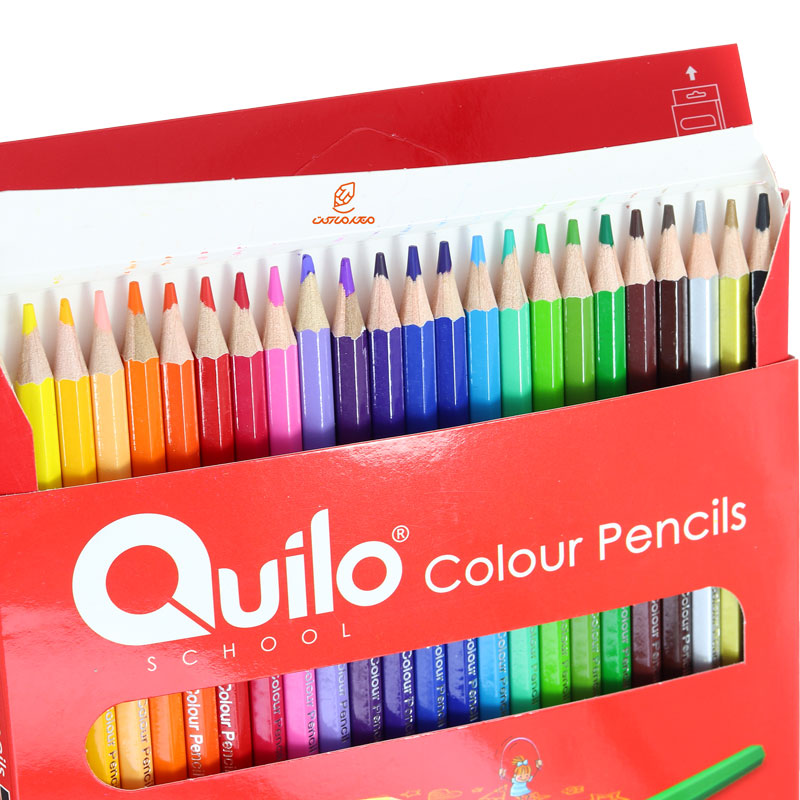 مداد رنگی 24 رنگ جعبه مقوایی کویلو QUILO (5)