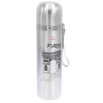 فلاسک 500 میل بند دار نقره ای طرح پاریس STAINLESS (2)