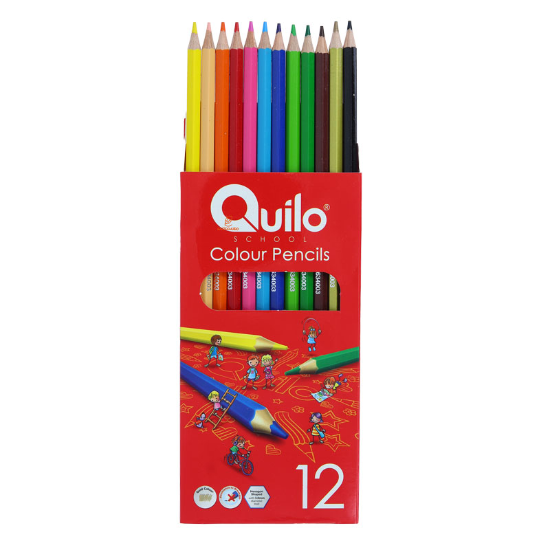 مداد رنگی 12 رنگ جعبه مقوایی کویلو QUILO (6)