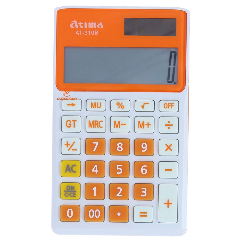 ماشین حساب جیبی نارنجی 12 رقمی مدل AT-310B آتیما ATIMA (4)