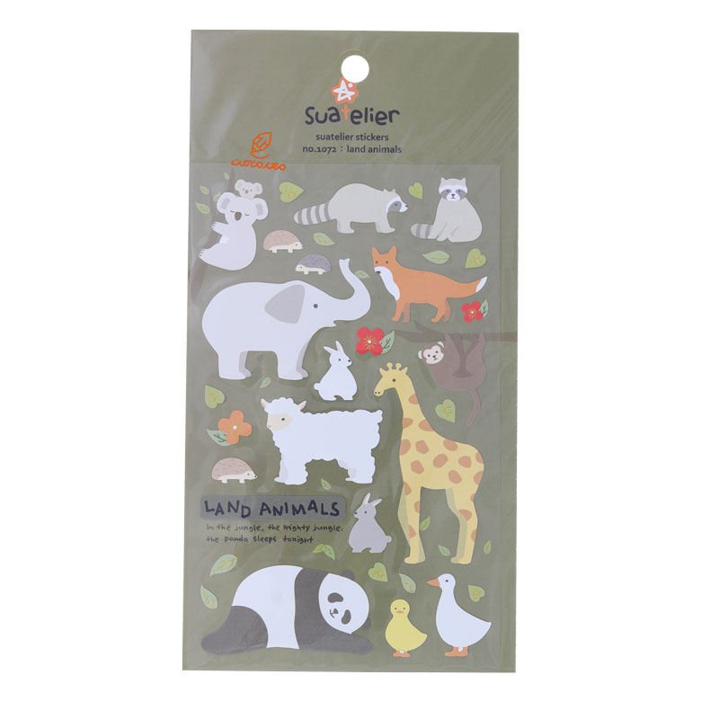 برچسب (استیکر) فانتزی کد 1072 طرح حیوانات جنگل SUATELIER