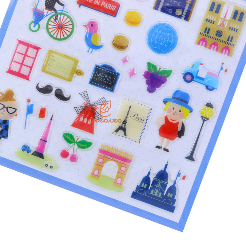 برچسب (استیکر) فانتزی کد 2005 طرح فرانسه (1)