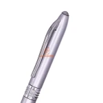 خودکار آبی تبلیغاتی کمرپیچ بدنه نقره ای بسته 50 عددی کینگ پن (5)