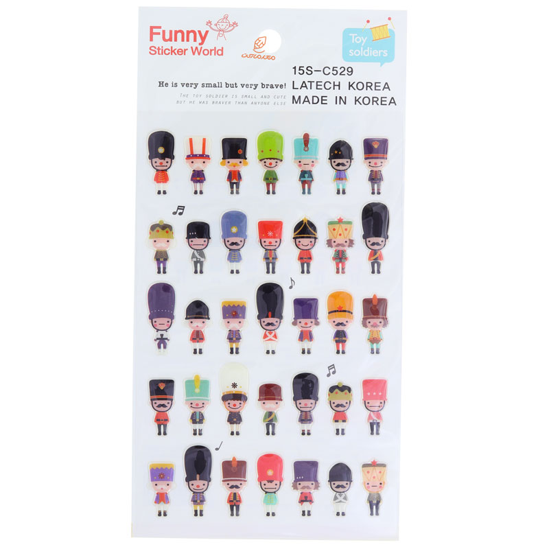 برچسب (استیکر) فانتزی کد 15S-C529 طرح مردان کلاه دار FUNNY