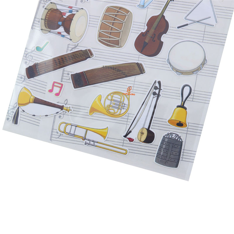 برچسب (استیکر) فانتزی کد AT-231 طرح آلات موسیقی FUNNY (3)