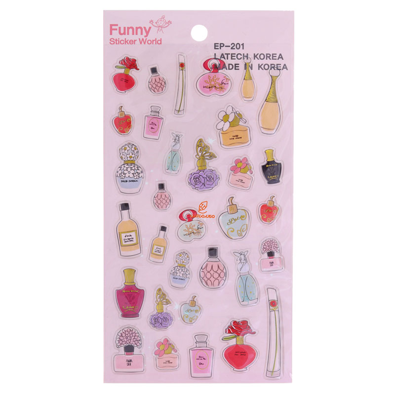 برچسب (استیکر) فانتزی کد EP-201 طرح ادکلن FUNNY