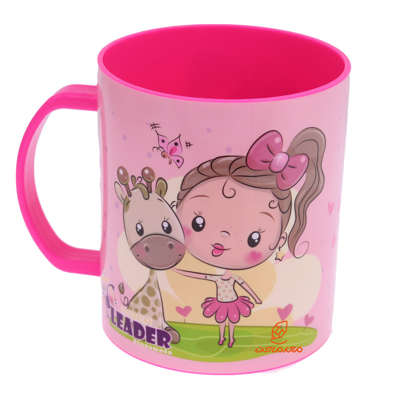 لیوان فانتزی دسته دار 8866 طرح دختر و زرافه لیدر LEADER (1)