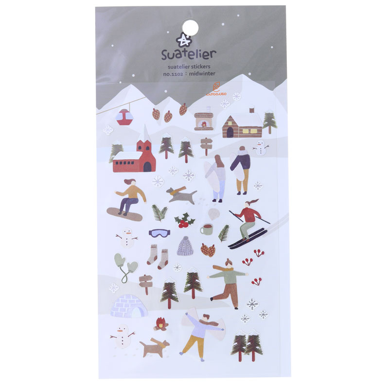 برچسب (استیکر) فانتزی کد 1102 طرح پیست اسکی SUATELIER