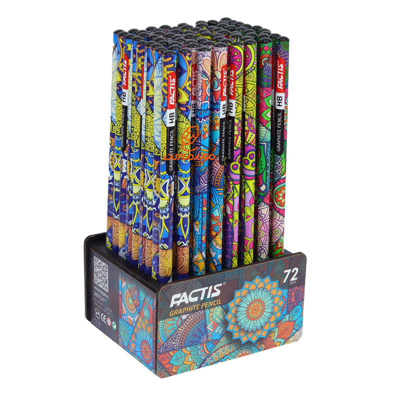 مداد مشکی 72 عددی بدنه طرحدار فکتیس FACTIS (5)