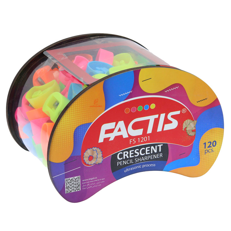 تراش هلالی رنگی بسته 120 عددی فکتیس FACTIS