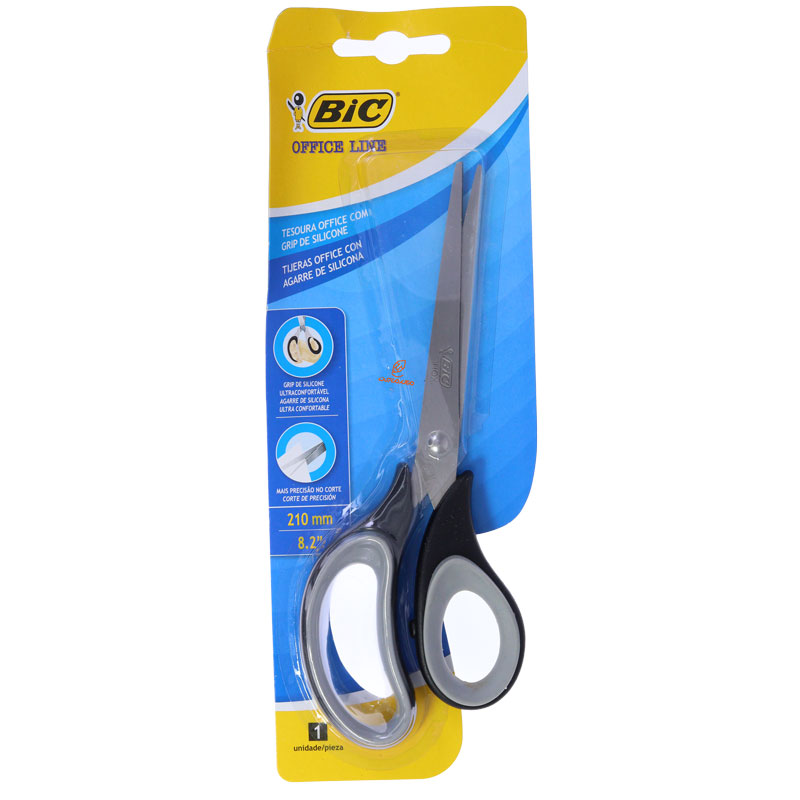 قیچی 21 سانت گریپ دار مشکی مدل 7040 بیک BIC