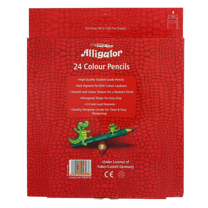 مداد رنگی 24 رنگ جعبه مقوایی الیگیتور ALLIGATOR (5)