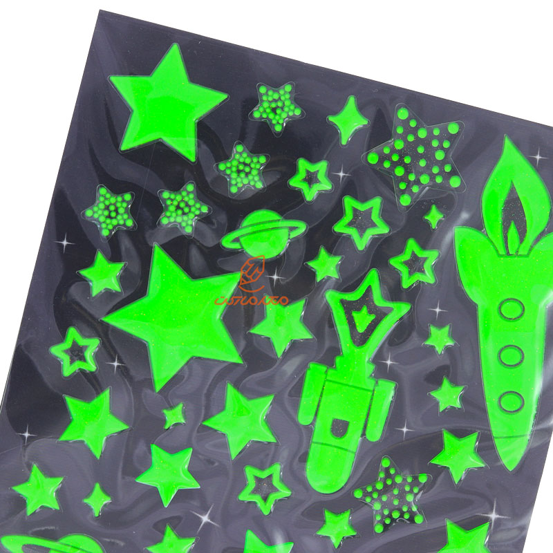 برچسب (استیکر) فانتزی کد 02-69 طرح موشک سبز FUNNY (1)