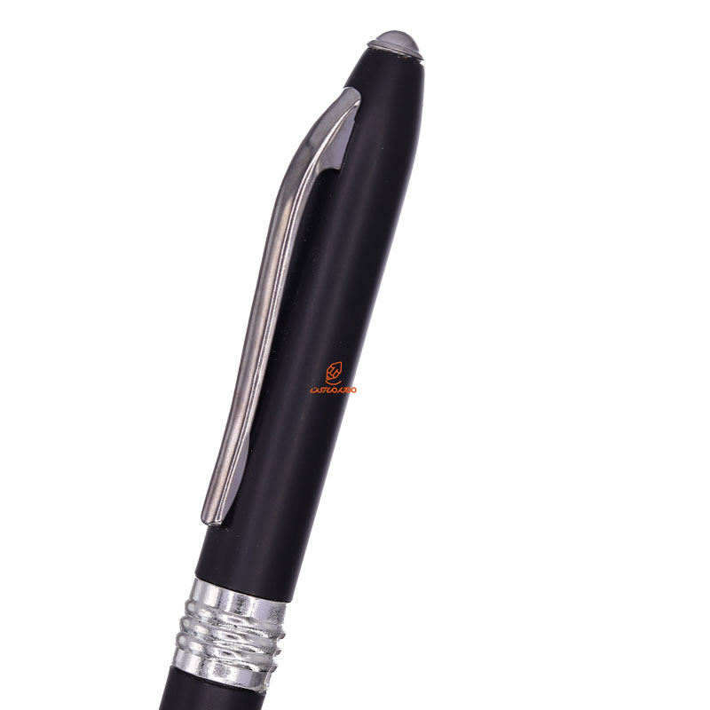 خودکار آبی تبلیغاتی کمرپیچ بدنه مشکی بسته 50 عددی کینگ پن (5)