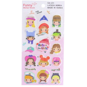 برچسب (استیکر) فانتزی کد CA-211 طرح دخترک FUNNY