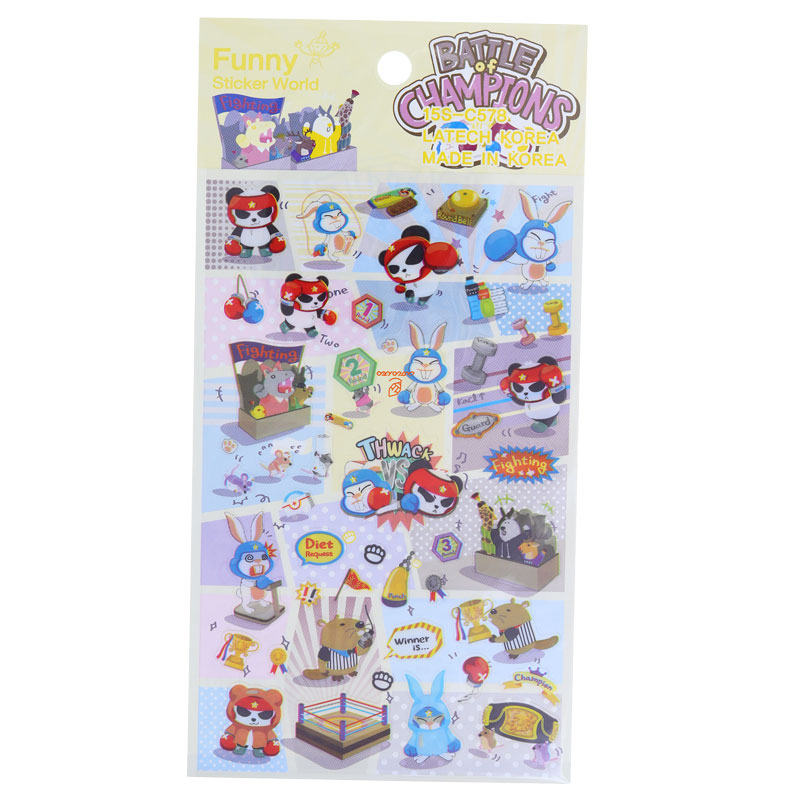 برچسب (استیکر) فانتزی کد 15S-C578 طرح پاندا بوکسور FUNNY