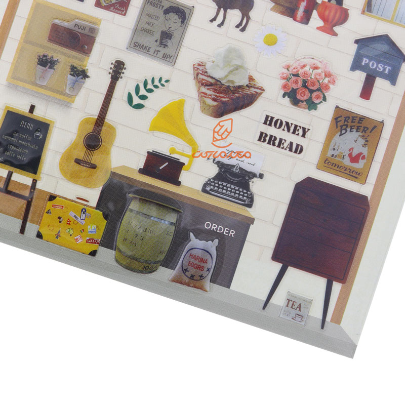 برچسب (استیکر) فانتزی کد 1014 طرح گرامافون SUATELIER (1)