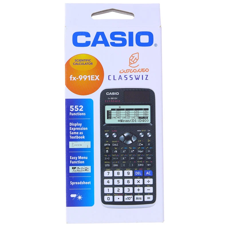 ماشین حساب مهندسی سفید مشکی مدل FX-991 EX کاسیو CASIO (2)
