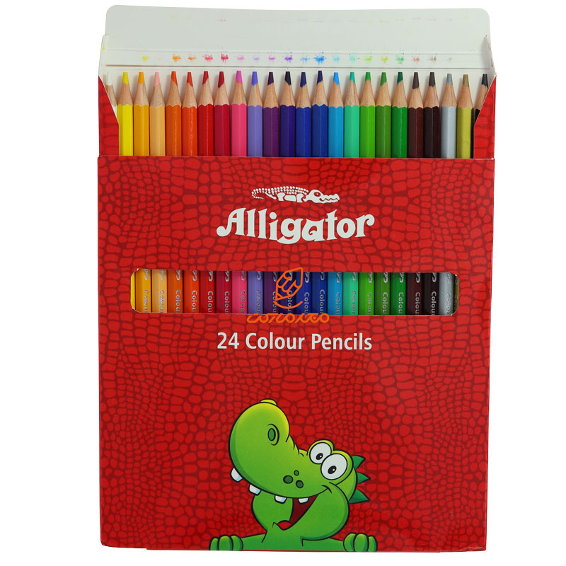 مداد رنگی 24 رنگ جعبه مقوایی الیگیتور ALLIGATOR (1)