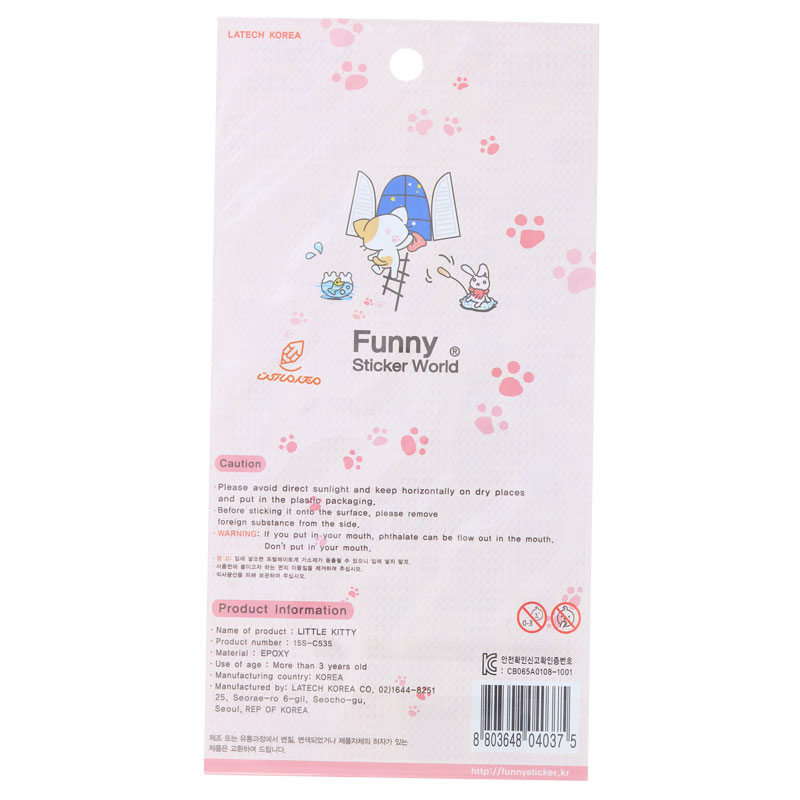 برچسب (استیکر) فانتزی کد 15S-C535 طرح گربه ملوس FUNNY (3)