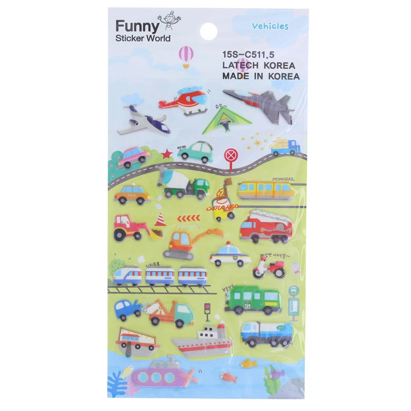 برچسب (استیکر) فانتزی کد 15S-C5115 طرح وسایل نقلیه FUNNY (2)