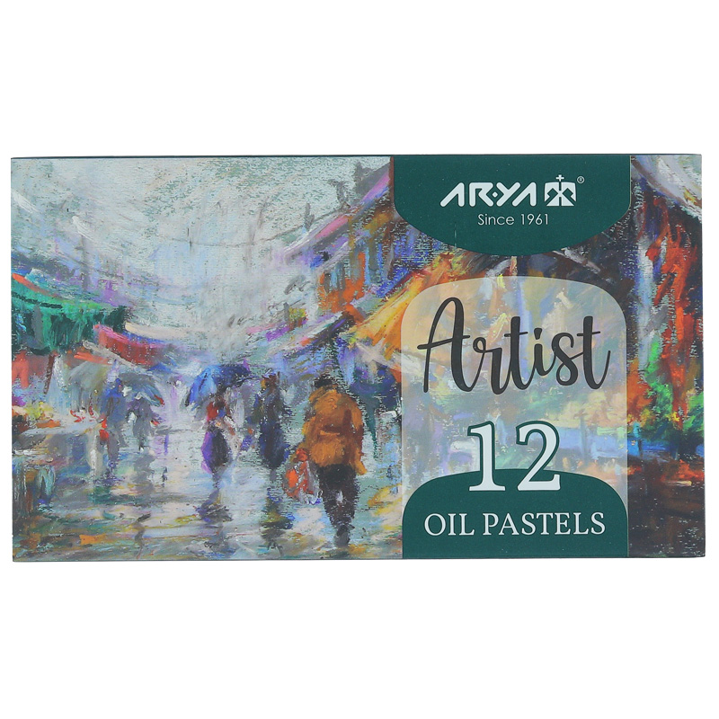 پاستل روغنی 12 رنگ 2601 جعبه مقوایی آرتیست آریا ARYA (4)
