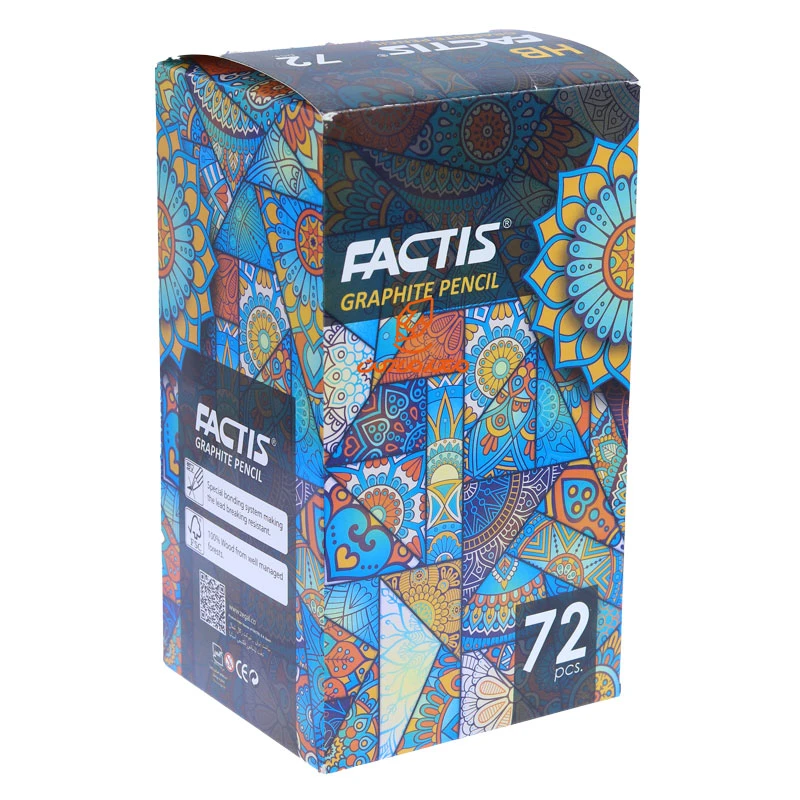 مداد مشکی 72 عددی بدنه طرحدار فکتیس FACTIS (3)