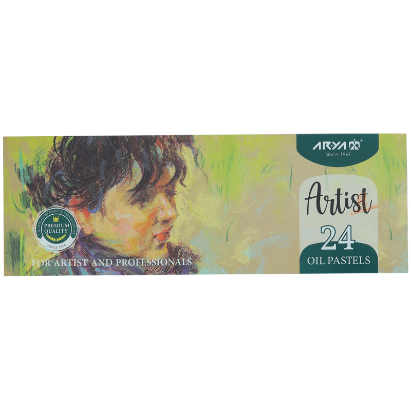 پاستل روغنی 24 رنگ 2602 جعبه مقوایی آرتیست آریا ARYA (3)