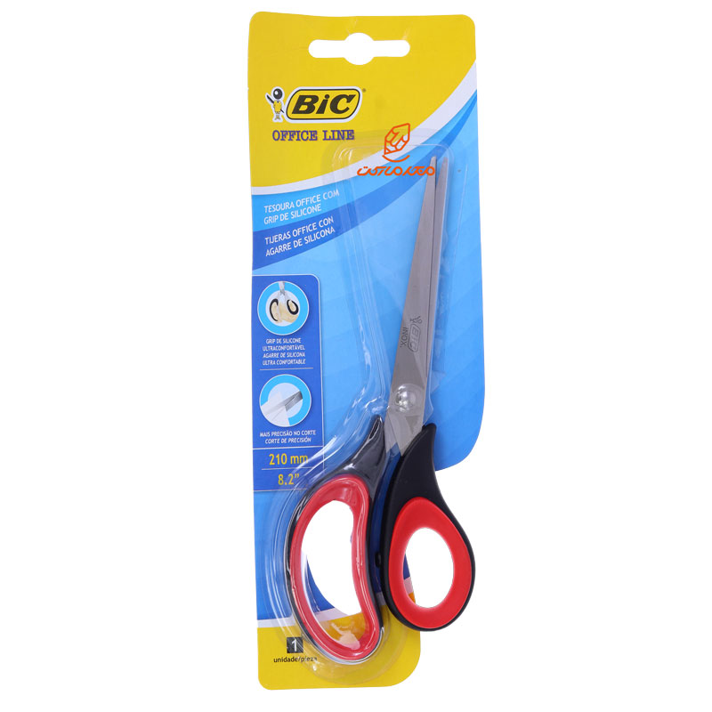 قیچی 21 سانت گریپ دار قرمز مدل 7040 بیک BIC (2)