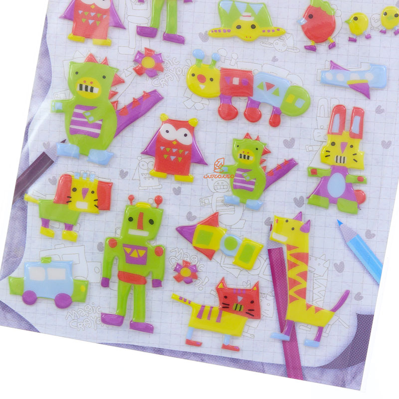 برچسب (استیکر) فانتزی کد 15S-C553 طرح حیوانات رباتی FUNNY (1)