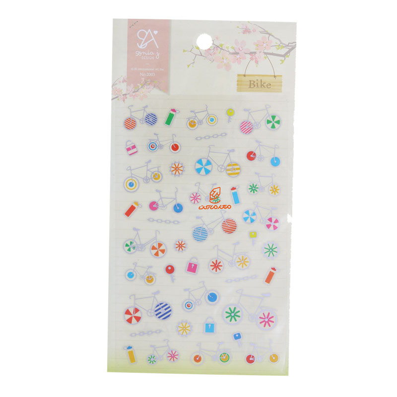 برچسب (استیکر) فانتزی کد 2003 طرح دوچرخه