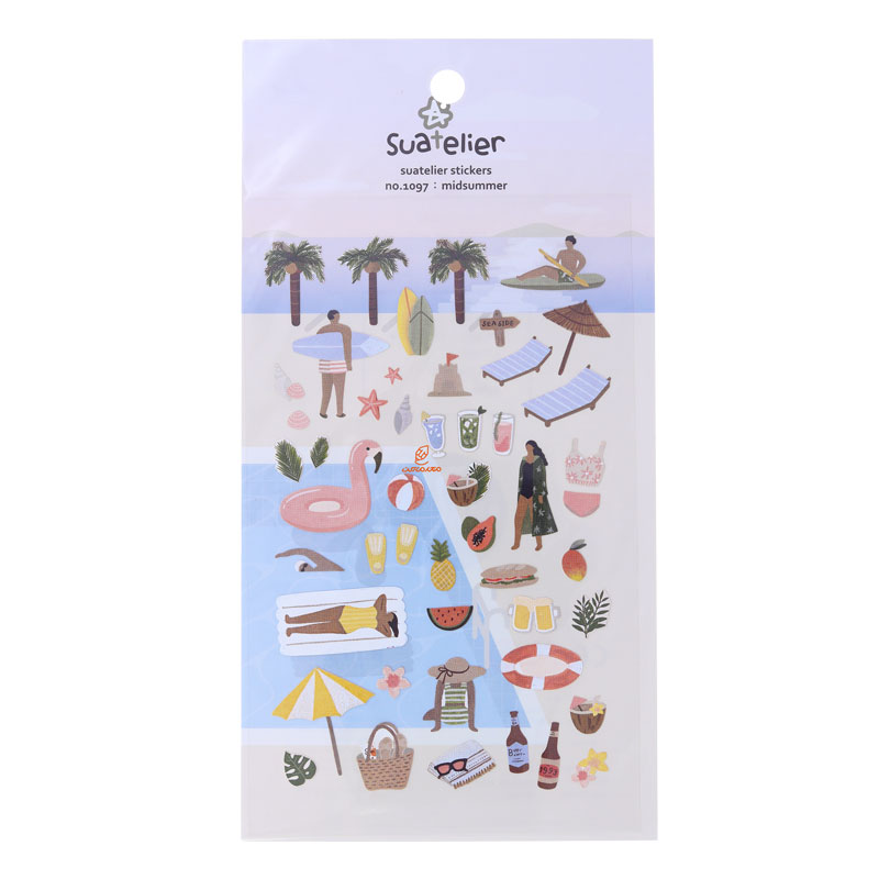 برچسب (استیکر) فانتزی کد 1097 طرح تفریح در جزیره SUATELIER